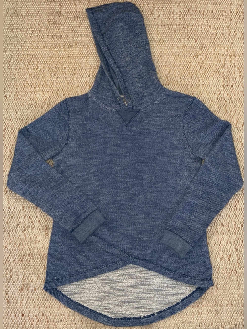 Element Navy Knit Hoodie Large Medium Lightweight Beach Casual Cozy Layer